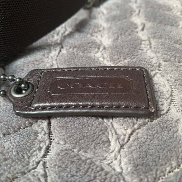 COACH Heritage Signature Embossed PVC Map Messenger Bag in Brown #F70765 - Picture 6 of 12